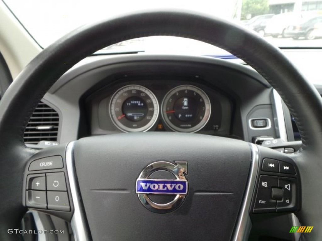 2013 Volvo XC60 3.2 Anthracite Black Steering Wheel Photo #94497528