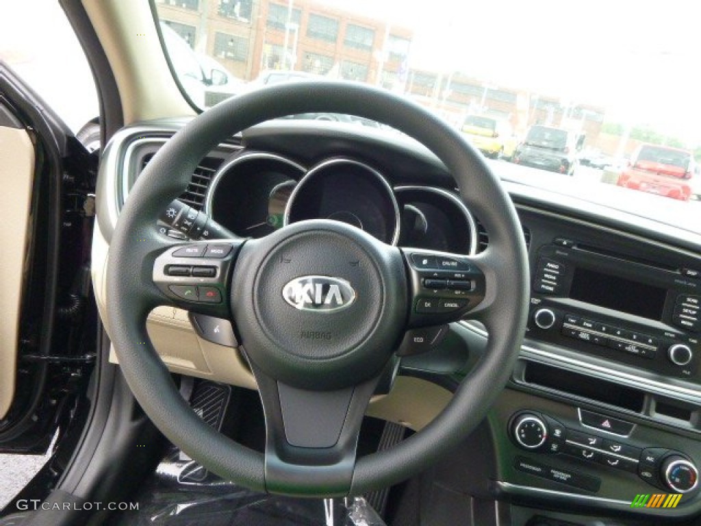 2015 Kia Optima LX Beige Steering Wheel Photo #94497552