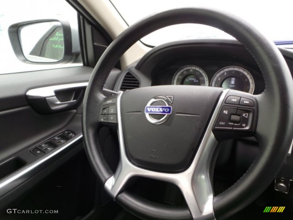 2013 Volvo XC60 3.2 Anthracite Black Steering Wheel Photo #94497661