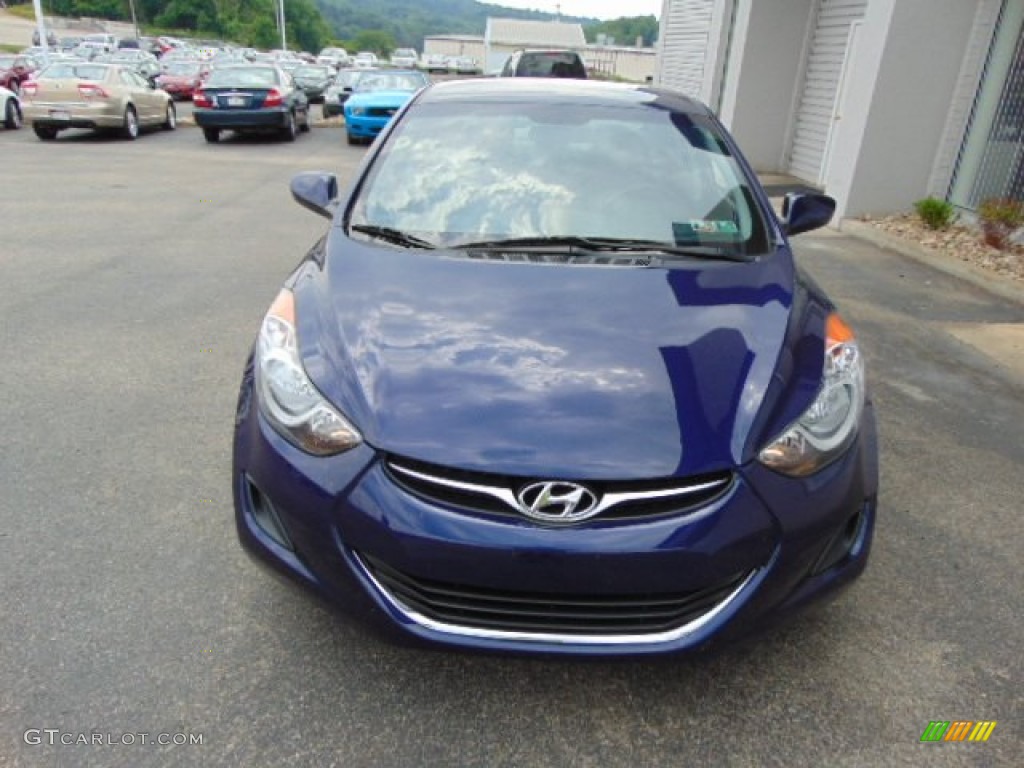 2011 Elantra GLS - Indigo Blue Pearl / Gray photo #4