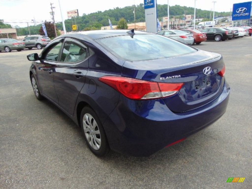 2011 Elantra GLS - Indigo Blue Pearl / Gray photo #7