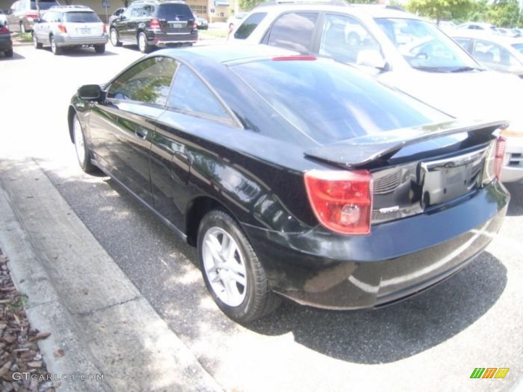 2003 Celica GT - Black / Black/Red photo #2