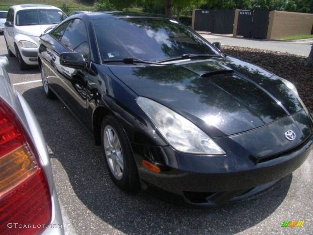 2003 Celica GT - Black / Black/Red photo #4