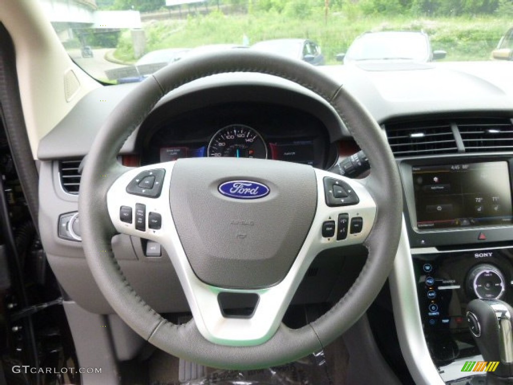 2014 Ford Edge Limited Medium Light Stone Steering Wheel Photo #94502913