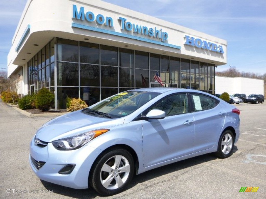 2011 Elantra GLS - Blue Sky Metallic / Beige photo #1