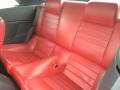 2007 Ford Mustang Black/Red Interior Rear Seat Photo