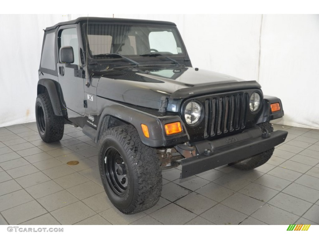 2003 Wrangler X 4x4 - Black Clearcoat / Dark Slate Gray photo #1