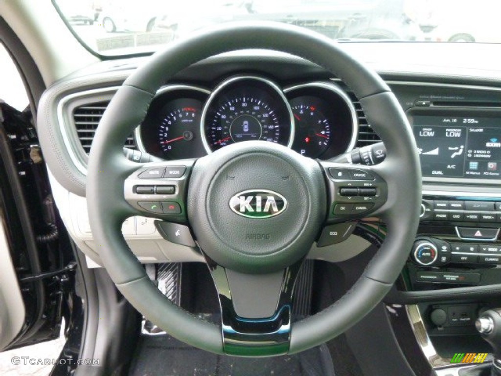 2015 Kia Optima EX Gray Steering Wheel Photo #94514255