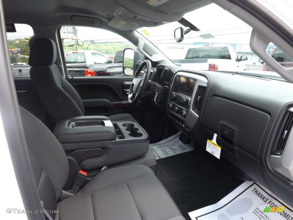 Jet Black Interior 2015 GMC Sierra 3500HD SLE Crew Cab 4x4 Dual Rear Wheel Photo #94521309