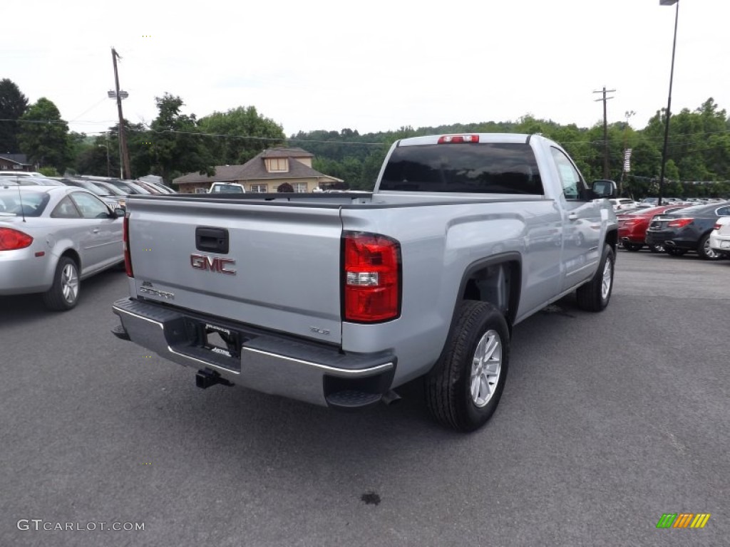 2014 Sierra 1500 SLE Regular Cab 4x4 - Quicksilver Metallic / Jet Black photo #4