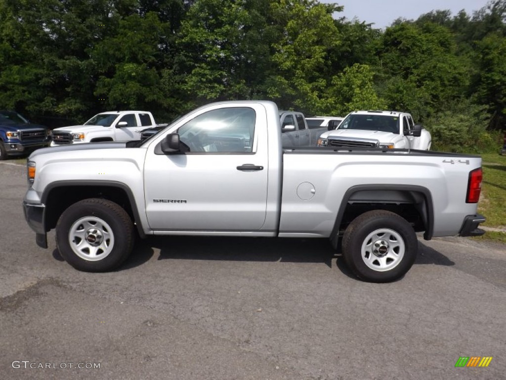 2014 Sierra 1500 Regular Cab 4x4 - Quicksilver Metallic / Jet Black/Dark Ash photo #3