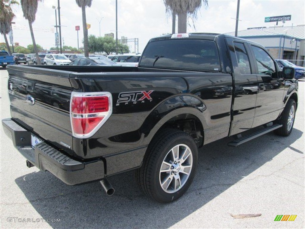 2014 F150 STX SuperCab - Tuxedo Black / Black photo #4