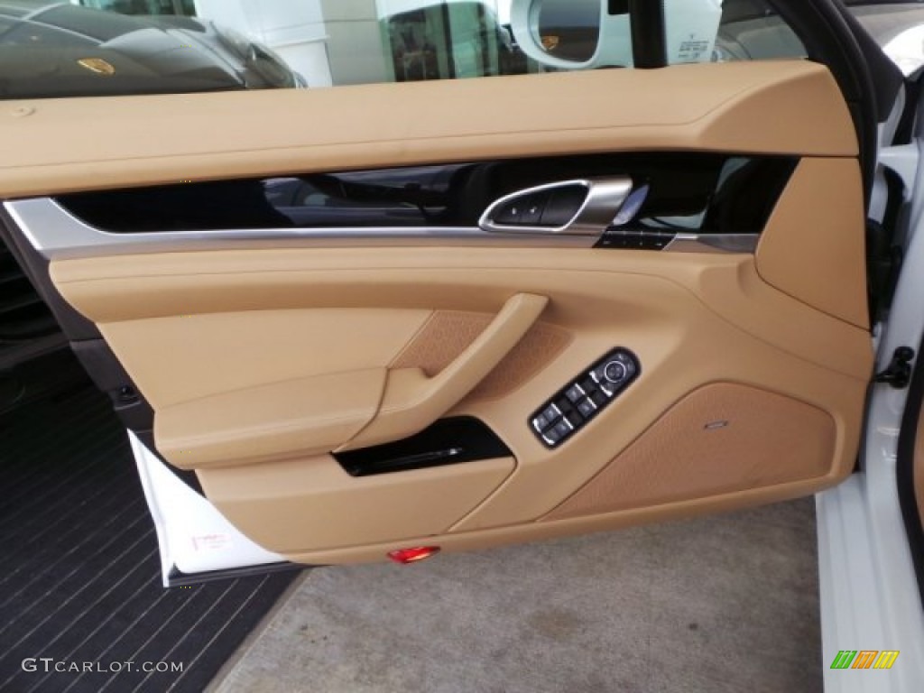 2014 Porsche Panamera S E-Hybrid Luxor Beige Door Panel Photo #94523403