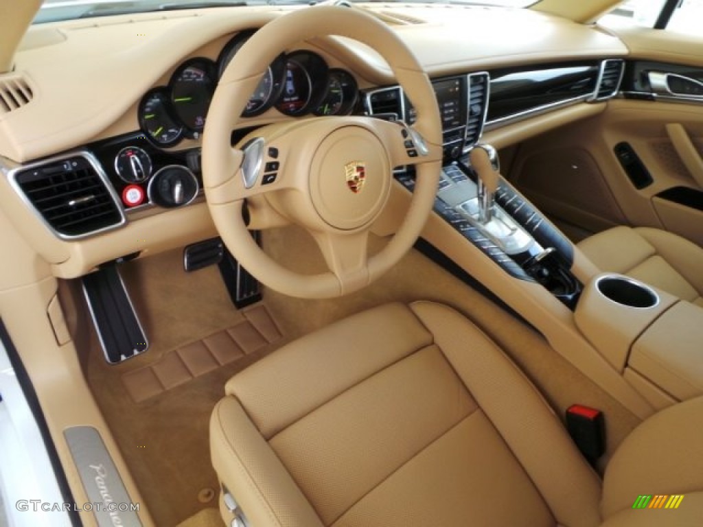 Luxor Beige Interior 2014 Porsche Panamera S E-Hybrid Photo #94523469