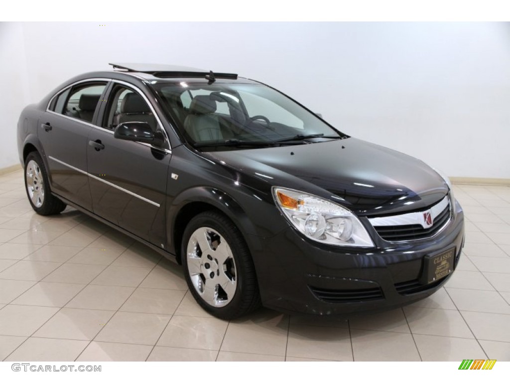 2008 Aura XE 3.5 - Carbon Flash Black / Gray photo #1