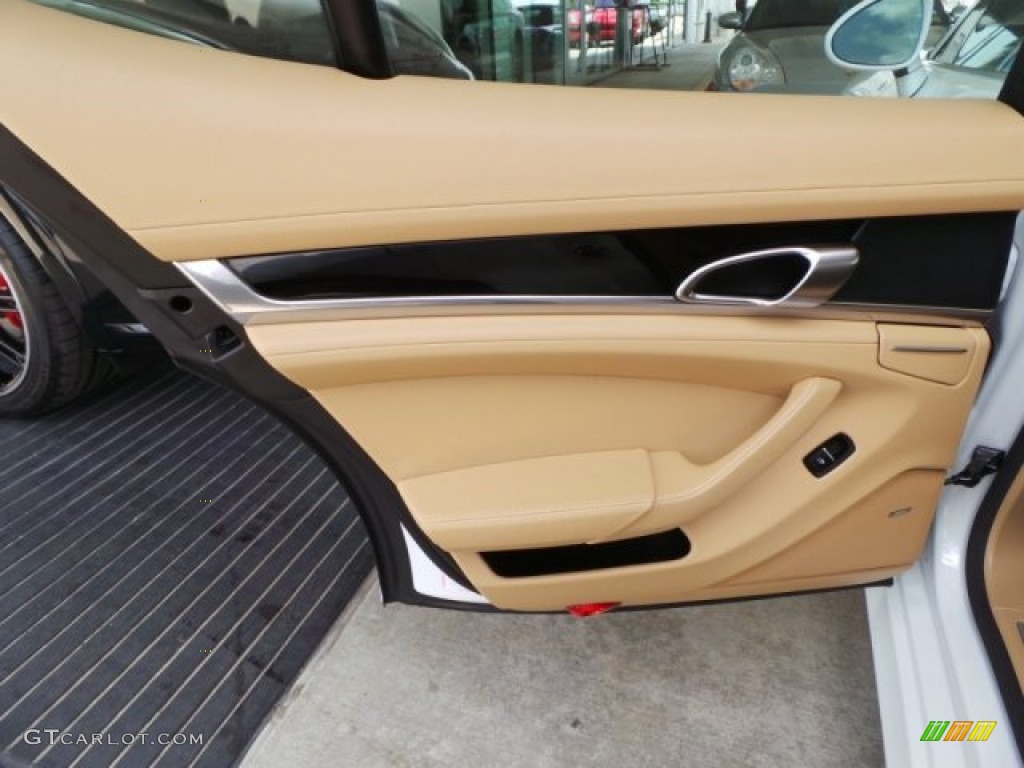 2014 Porsche Panamera S E-Hybrid Luxor Beige Door Panel Photo #94523787
