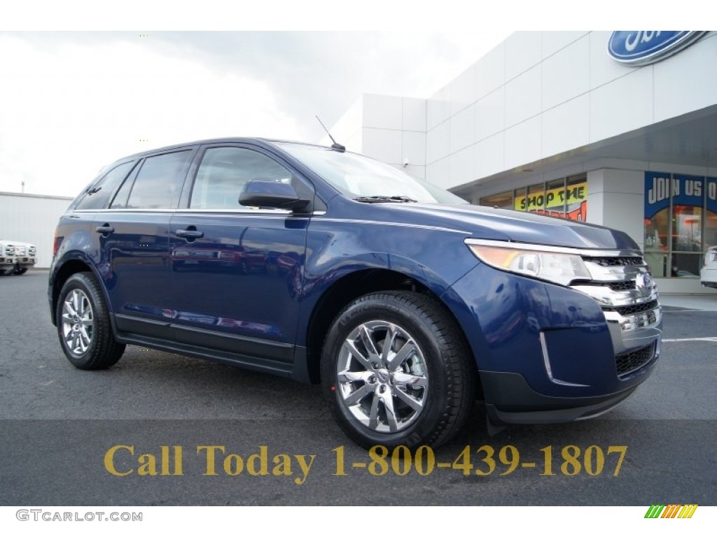 2012 Edge Limited EcoBoost - Dark Blue Pearl Metallic / Sienna photo #1