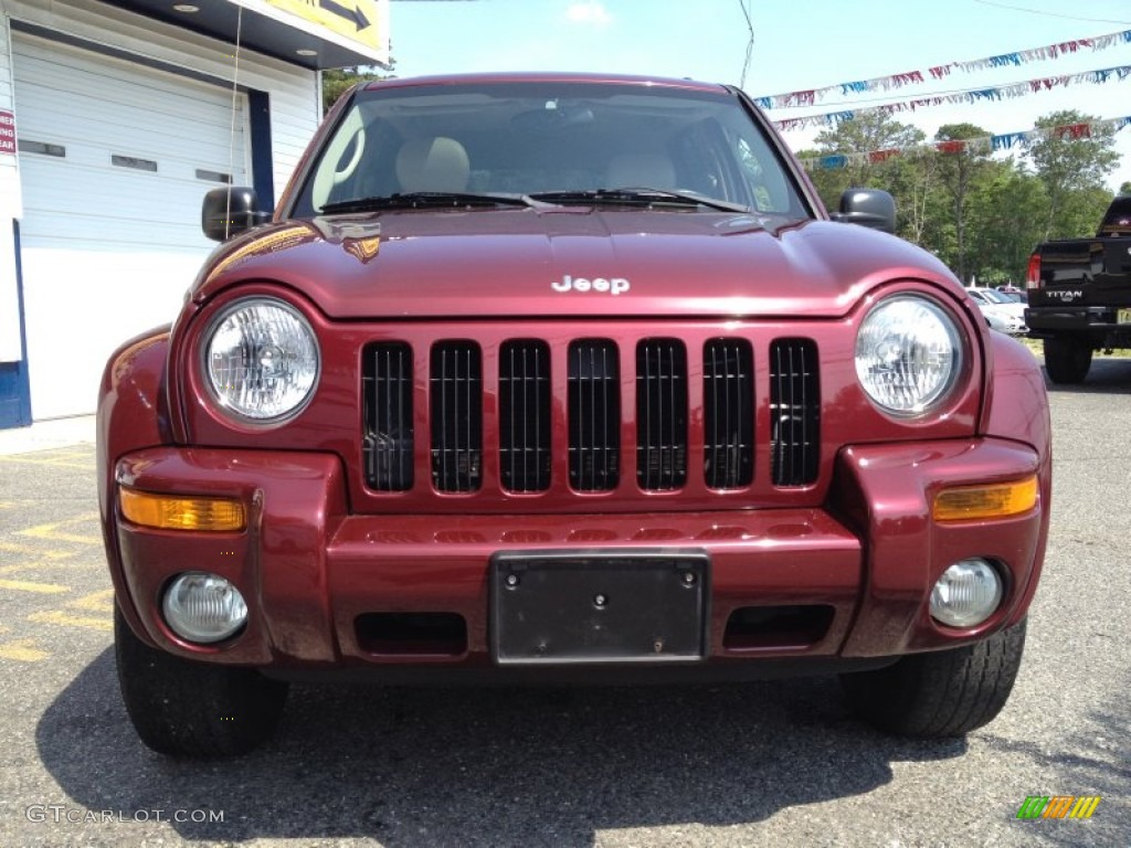 2003 Liberty Limited 4x4 - Dark Garnet Red Pearl / Light Taupe/Dark Slate Gray photo #4