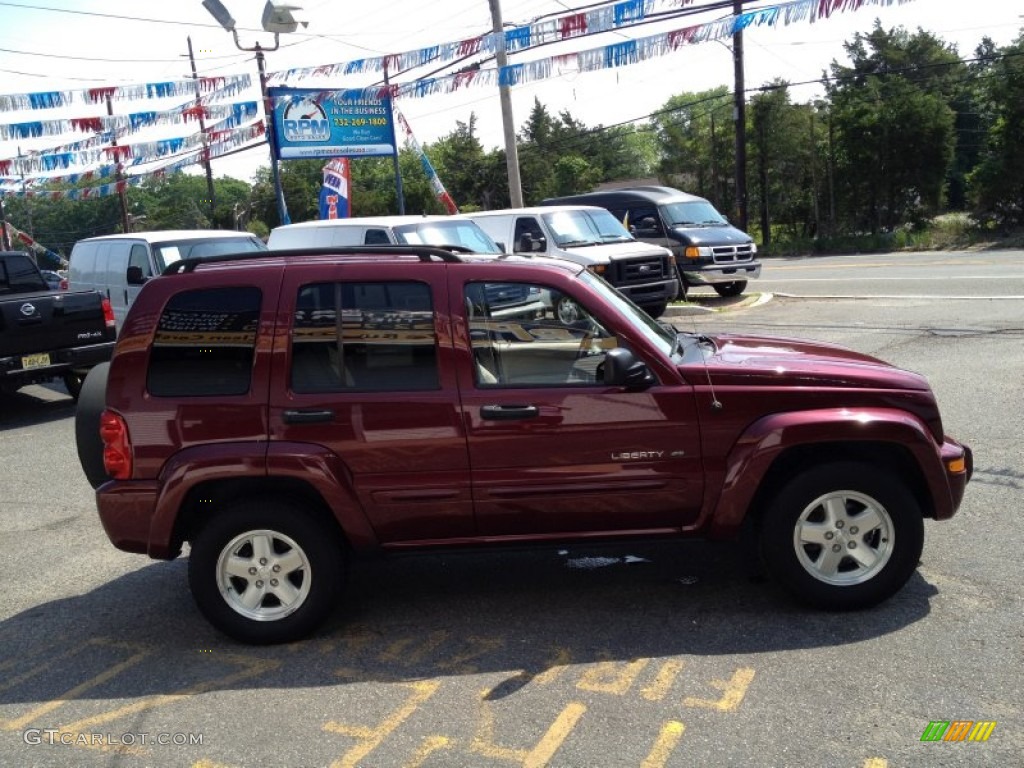 2003 Liberty Limited 4x4 - Dark Garnet Red Pearl / Light Taupe/Dark Slate Gray photo #8