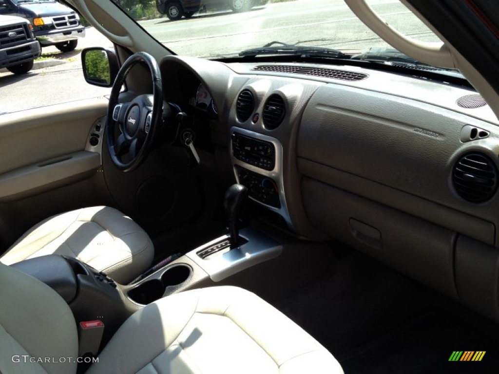 2003 Liberty Limited 4x4 - Dark Garnet Red Pearl / Light Taupe/Dark Slate Gray photo #10