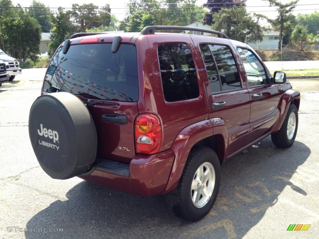 2003 Liberty Limited 4x4 - Dark Garnet Red Pearl / Light Taupe/Dark Slate Gray photo #15