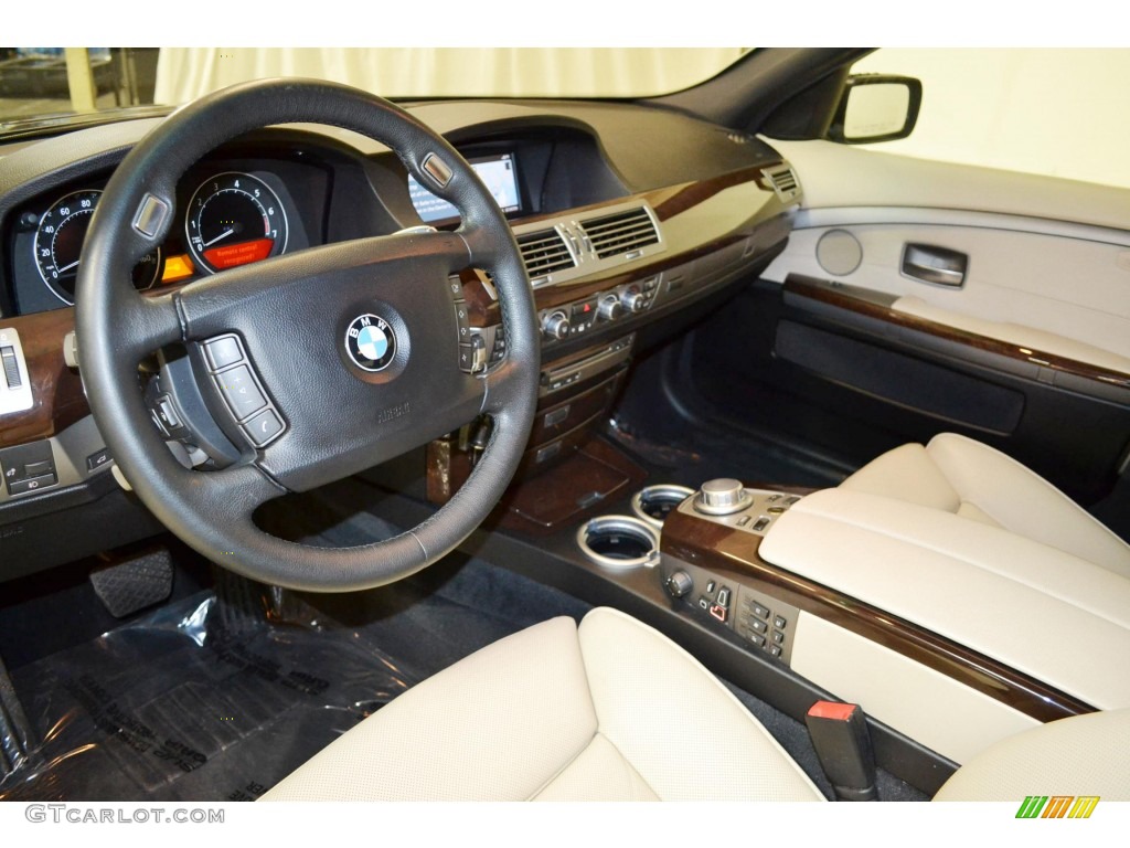 Cream Beige Interior 2007 Bmw 7 Series 750li Sedan Photo