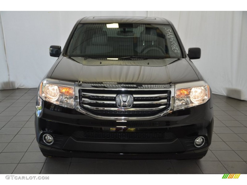 2015 Pilot EX-L 4WD - Crystal Black Pearl / Gray photo #2