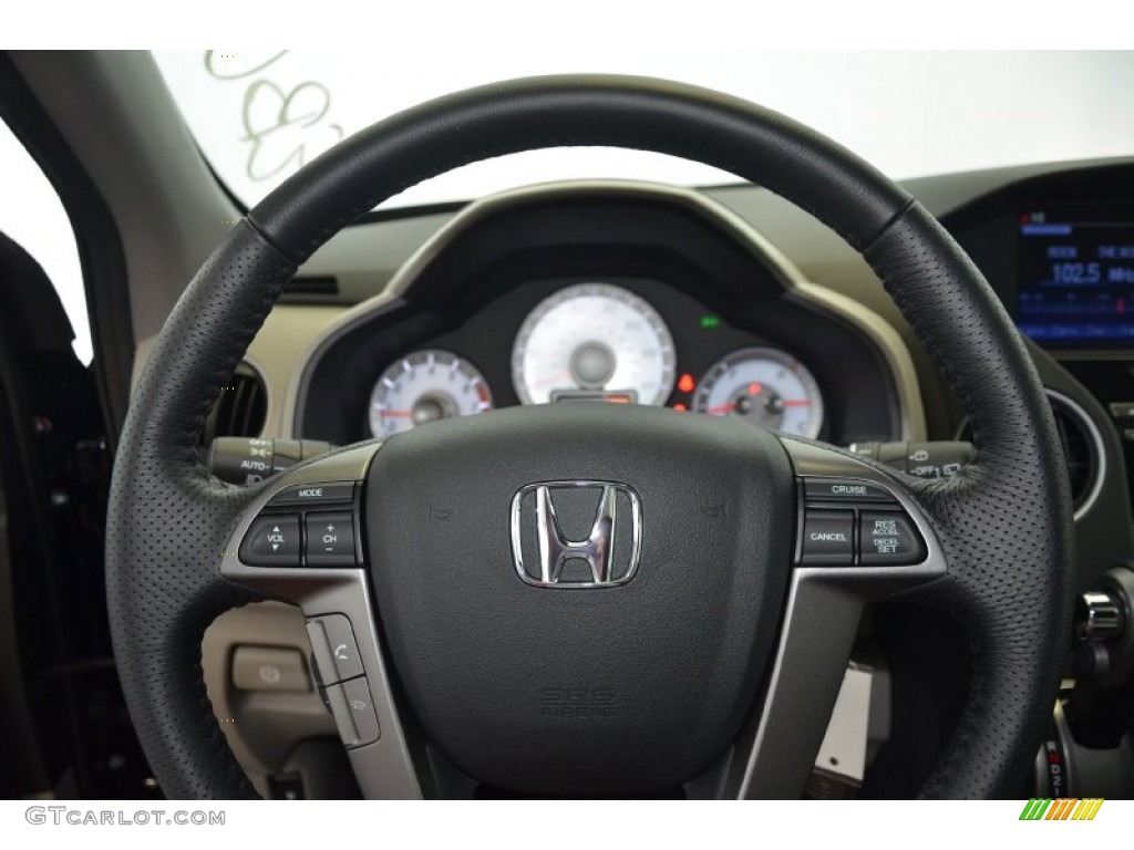 2015 Honda Pilot EX-L 4WD Gray Steering Wheel Photo #94532646