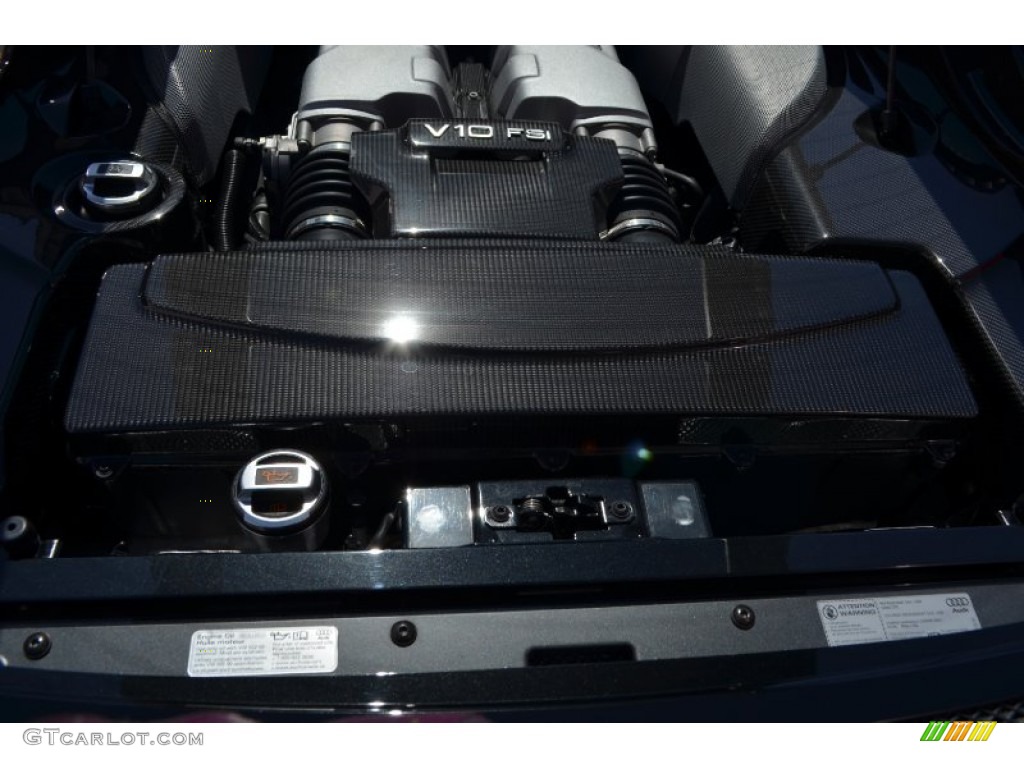 2011 R8 5.2 FSI quattro - Phantom Black Pearl Effect / Black Fine Nappa Leather photo #48