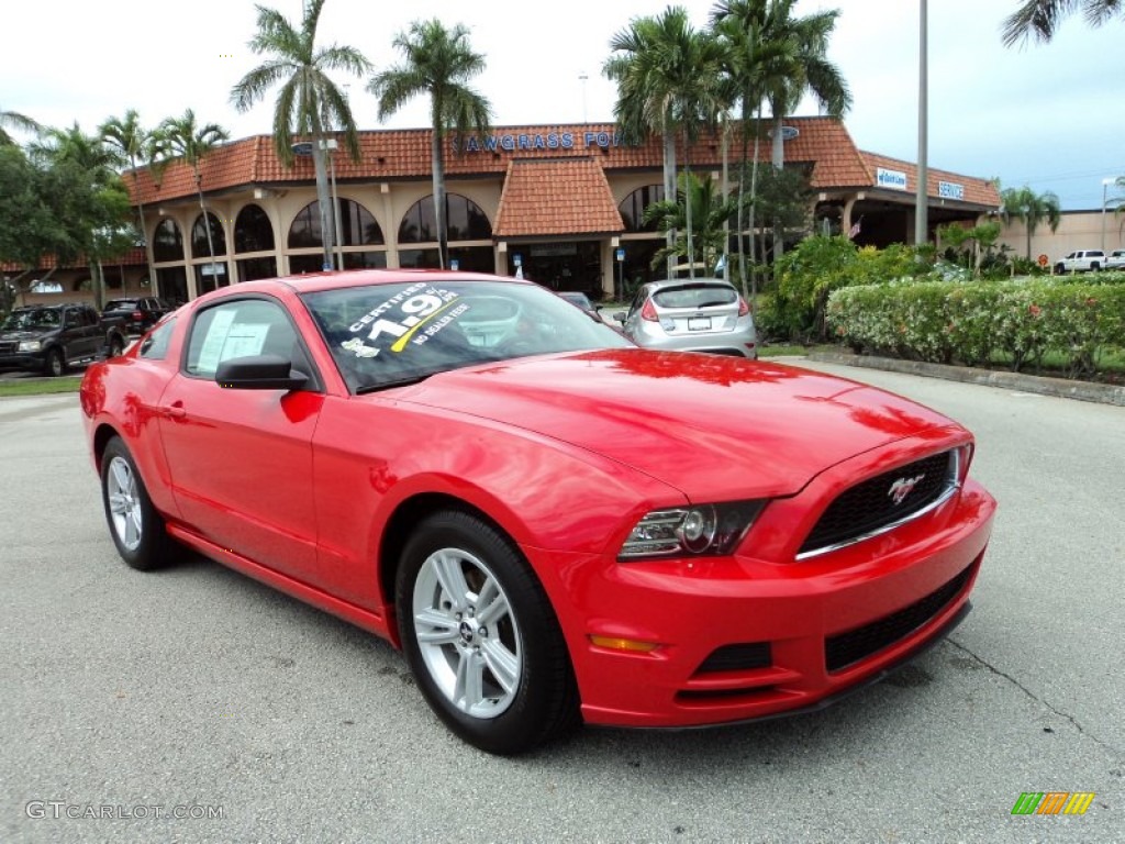 2014 Mustang V6 Coupe - Race Red / Charcoal Black photo #1