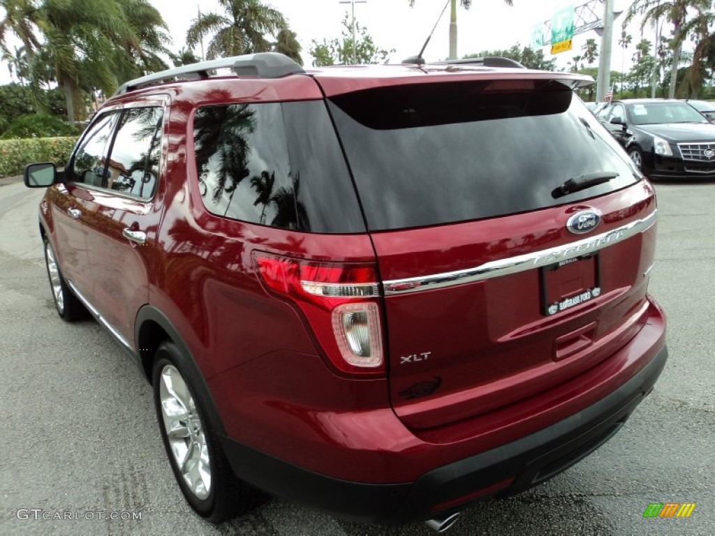 2013 Explorer XLT - Ruby Red Metallic / Charcoal Black photo #9