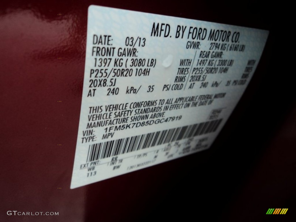 2013 Explorer XLT - Ruby Red Metallic / Charcoal Black photo #31