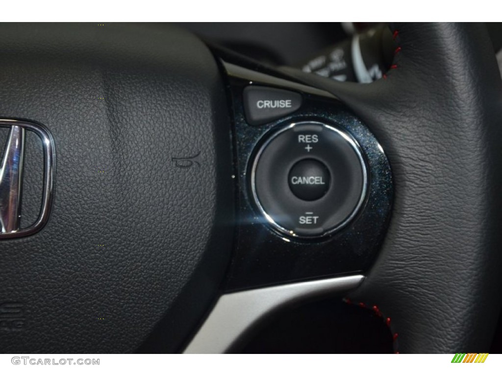 2014 Civic Si Coupe - Orange Fire Pearl / Black/Red photo #17