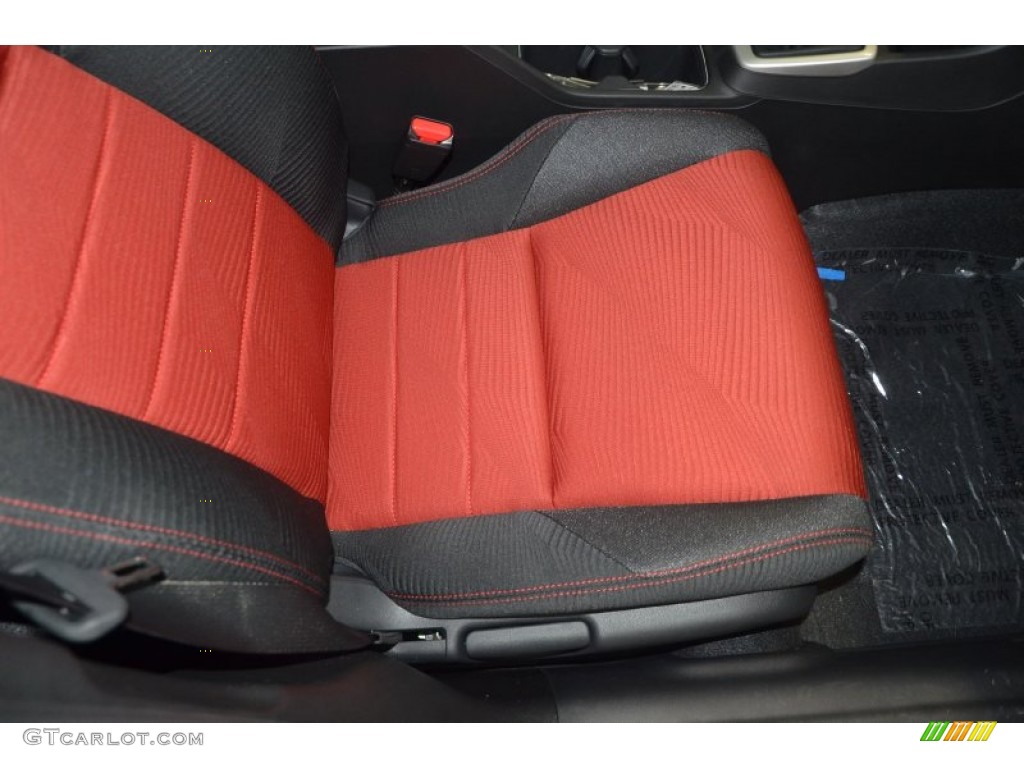 2014 Civic Si Coupe - Orange Fire Pearl / Black/Red photo #21