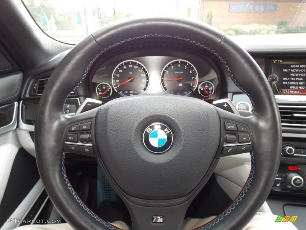 2013 BMW M5 Sedan Silverstone II Steering Wheel Photo #94536939