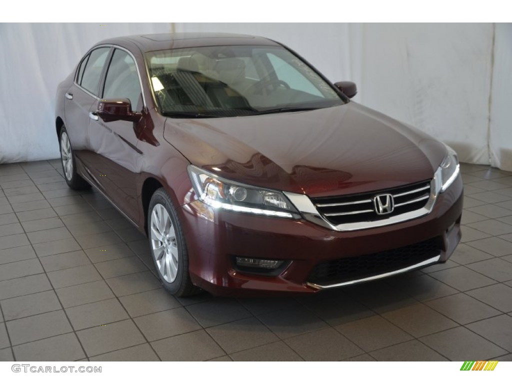 2014 Accord EX-L Sedan - Basque Red Pearl II / Ivory photo #1