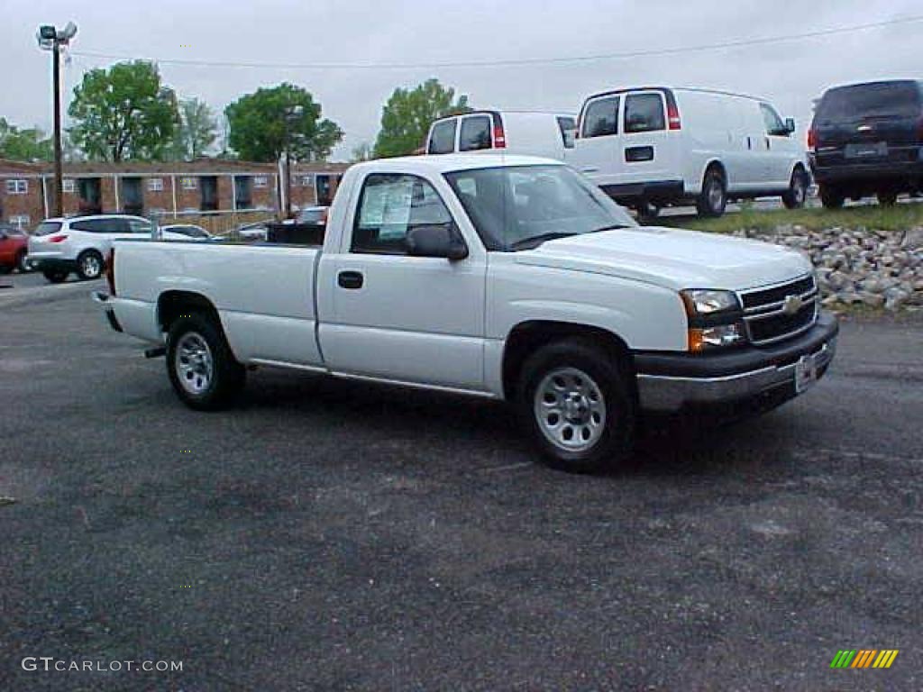 2006 Silverado 1500 Work Truck Regular Cab - Summit White / Medium Gray photo #3