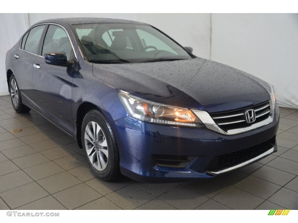 2014 Accord LX Sedan - Obsidian Blue Pearl / Gray photo #1