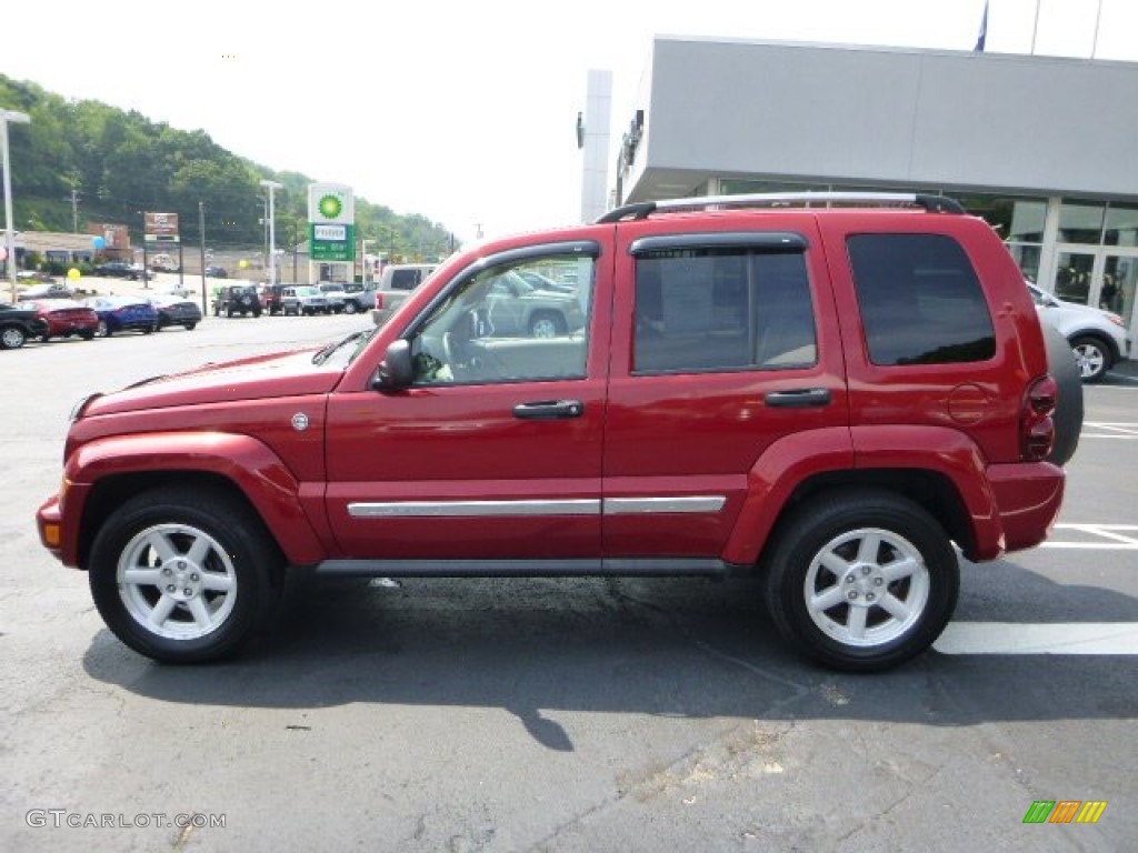 2006 Liberty Limited 4x4 - Inferno Red Pearl / Dark Khaki/Light Graystone photo #2
