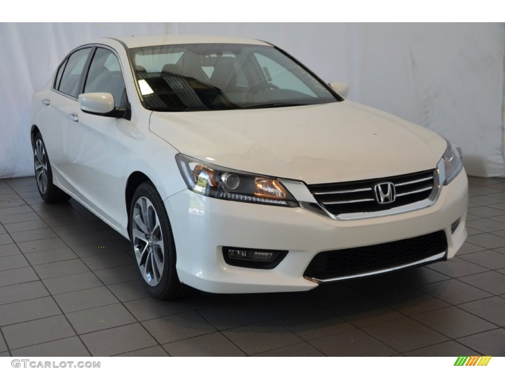 2014 Accord LX Sedan - White Orchid Pearl / Ivory photo #1