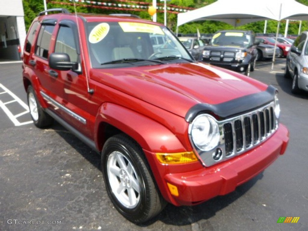 2006 Liberty Limited 4x4 - Inferno Red Pearl / Dark Khaki/Light Graystone photo #7