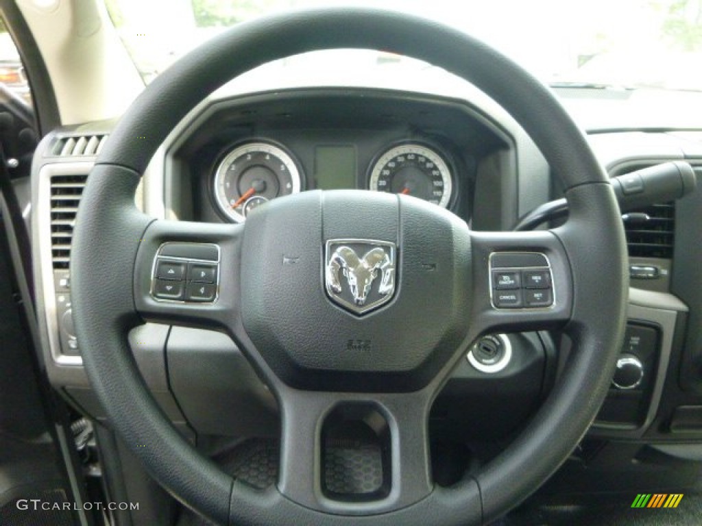 2014 Ram 1500 Tradesman Regular Cab 4x4 Black/Diesel Gray Steering Wheel Photo #94540499