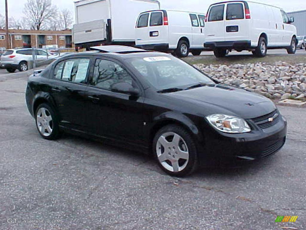 2008 Cobalt Sport Sedan - Black / Gray photo #3