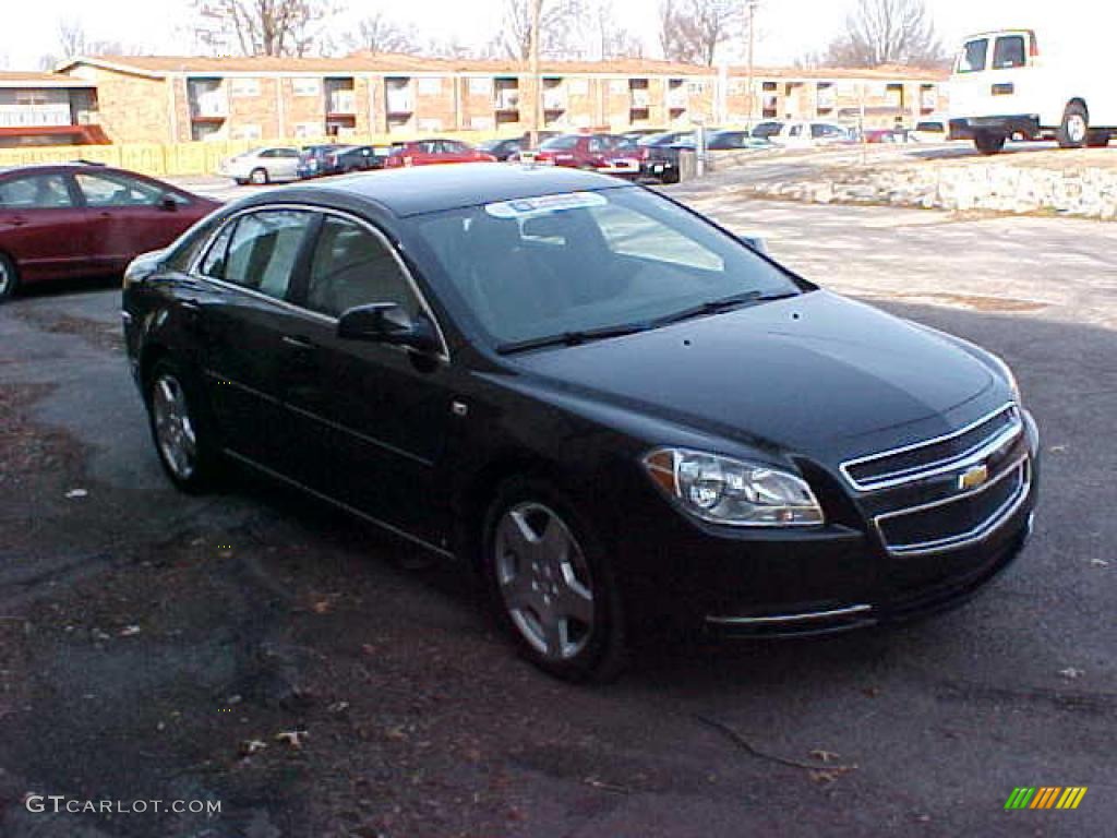 2008 Malibu LT Sedan - Black Granite Metallic / Cocoa/Cashmere Beige photo #3