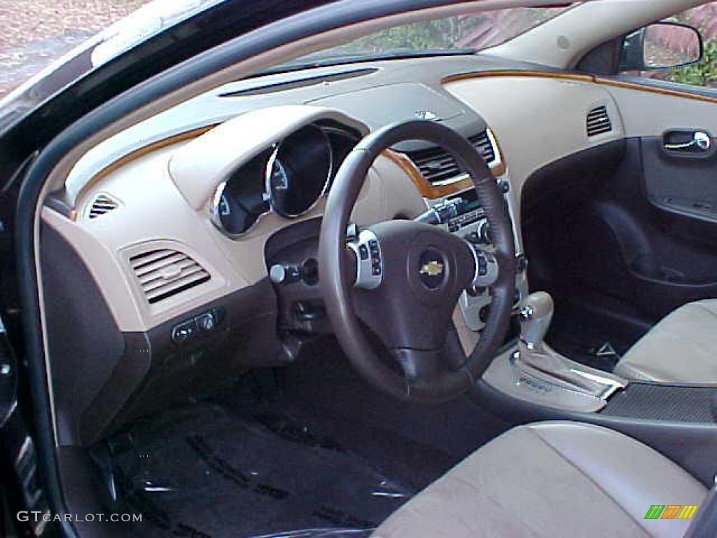 2008 Malibu LT Sedan - Black Granite Metallic / Cocoa/Cashmere Beige photo #9