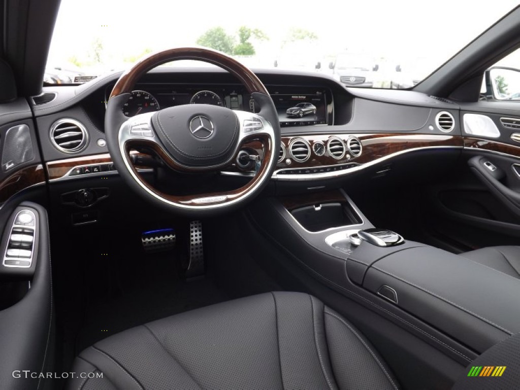 Black Interior 2015 Mercedes-Benz S 550 4Matic Sedan Photo #94544911
