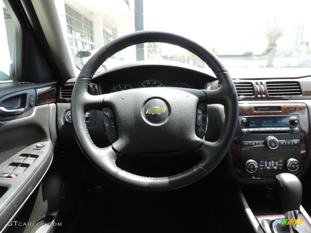 2014 Chevrolet Impala Limited LTZ Ebony Steering Wheel Photo #94545354
