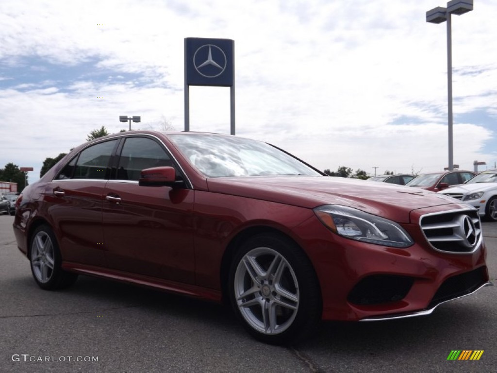 2014 E 350 4Matic Sport Sedan - Hyacinth Red Metallic / Porcelain/Black photo #3