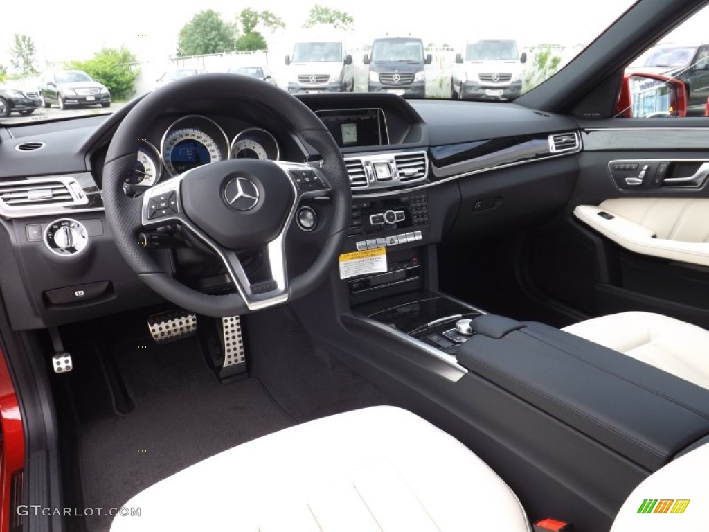 Porcelain/Black Interior 2014 Mercedes-Benz E 350 4Matic Sport Sedan Photo #94545723