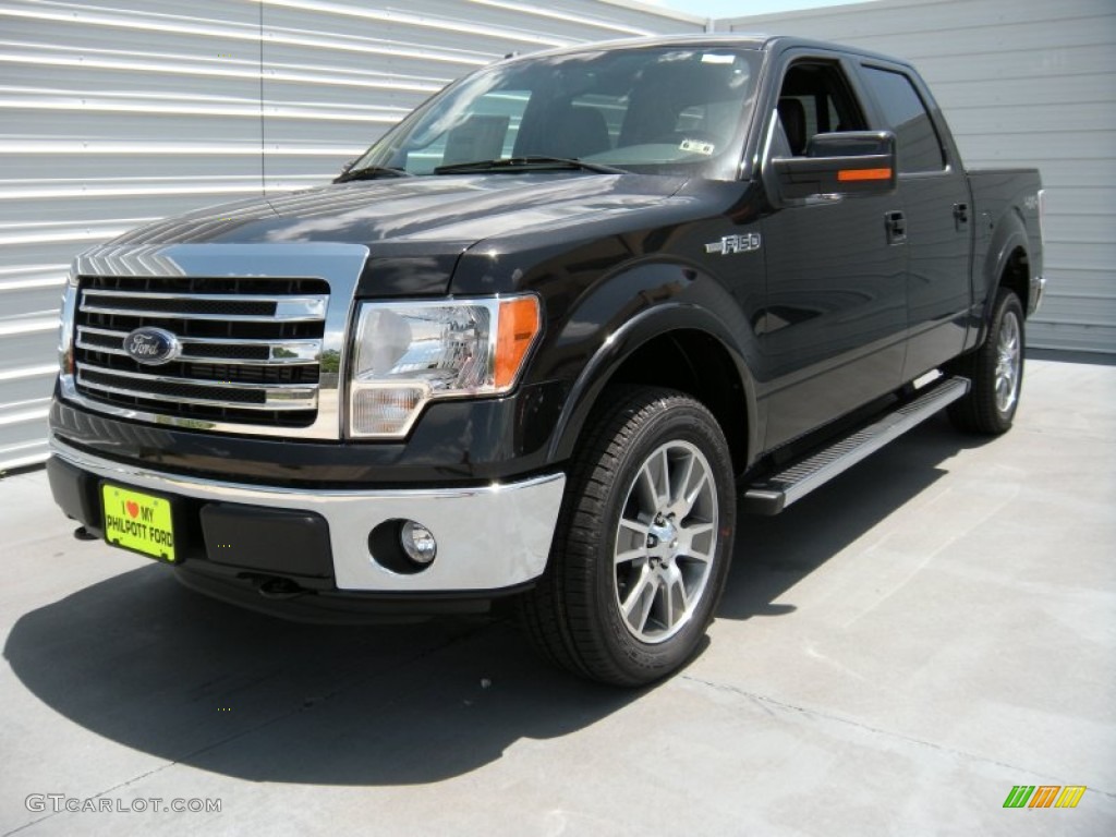 2014 F150 Lariat SuperCrew 4x4 - Tuxedo Black / Black photo #7